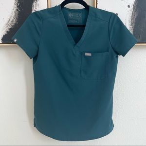 women's Catarina - One-Pocket Scrub Top - XXS / Caribbean Blue